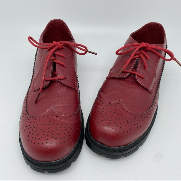 laundry list Shoes Laundry List Faux Leather Wingtip Shoes Lace Up